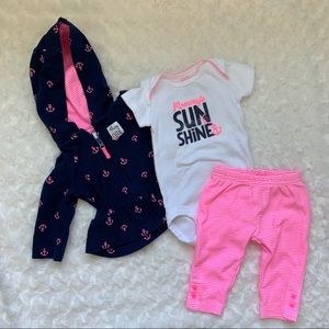 [5 for $25] Baby Girl Navy Anchor Outfit